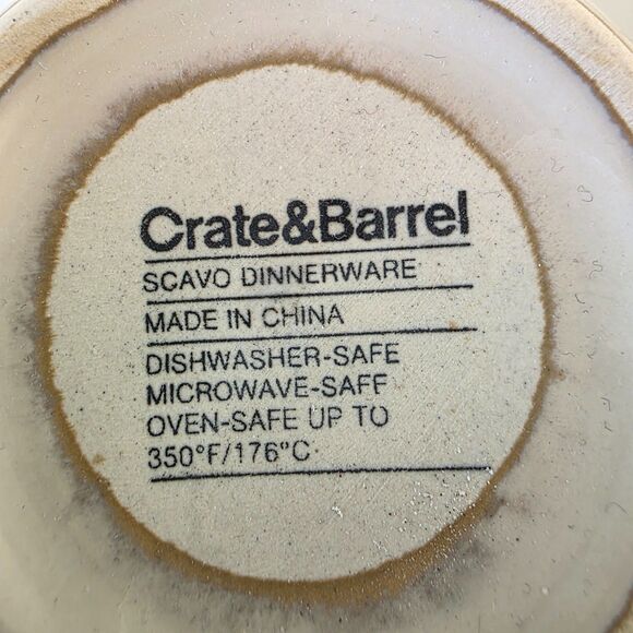 Crate & Barrel Ceramic Mugs Set of 4 Teal Bronze Textured Asian Style Mid Centur - Picture 11 of 13